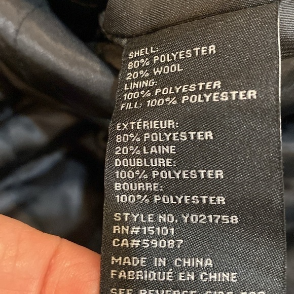 Sanctuary black wool blend Shacket/ Jacket. Quilted lining. Pockets. Size M.NWT - Picture 10 of 11